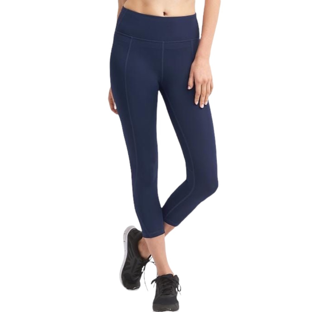 GapFit G Fast Cut Out Athletic High Rise Leggings in Indigo Blue, Size M